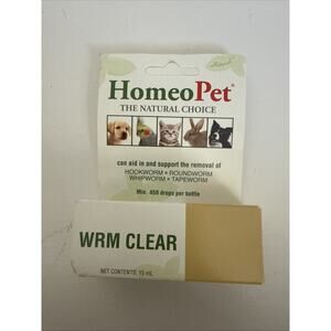 🐕🐱🐰 HomeoPet WRM Clear Drops-4730 (15ml) For most animals Free Shipping 🚚🎁